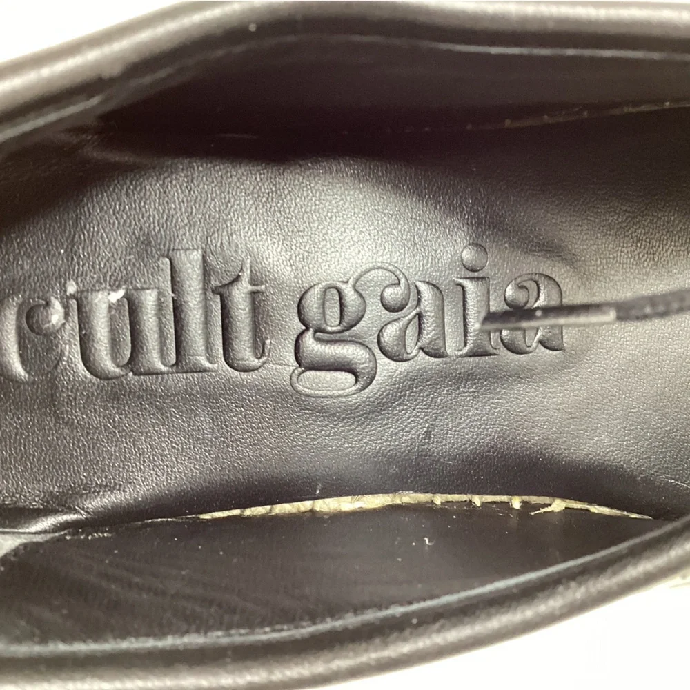 Cult Gaia Bernice Black Espadrille Platform Shoes Size EU 38‎